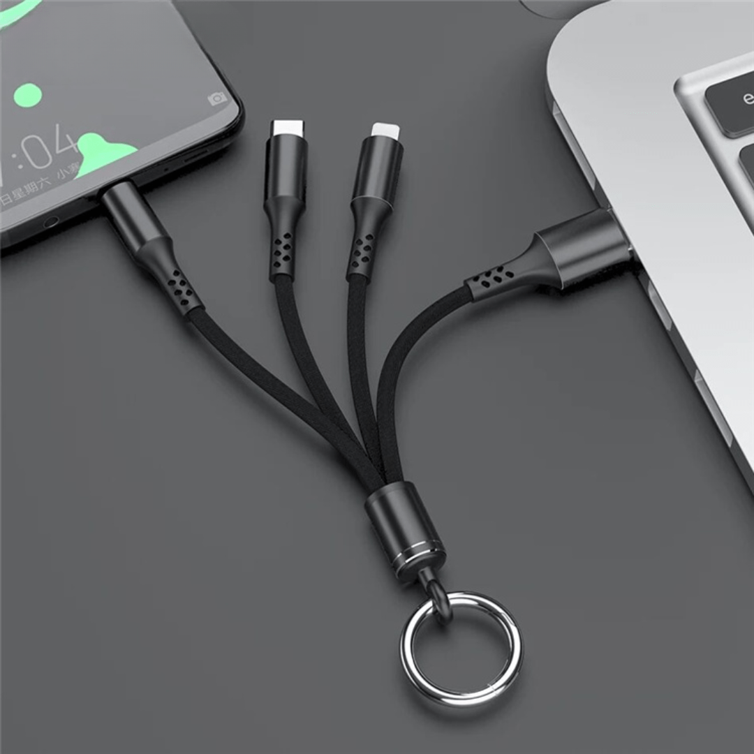 Cable 3 en 1 Multifunción con Llavero - PREVENTA