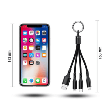 Cable 3 en 1 Multifunción con Llavero - PREVENTA