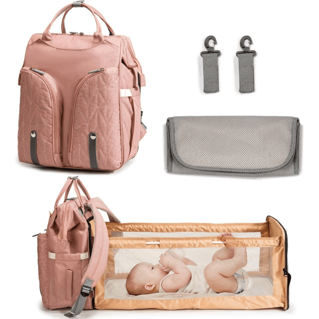 Mochila Maternal con Cuna y Cambiador1