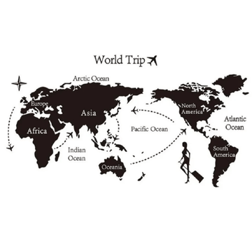 Vinilo mapa Viajero