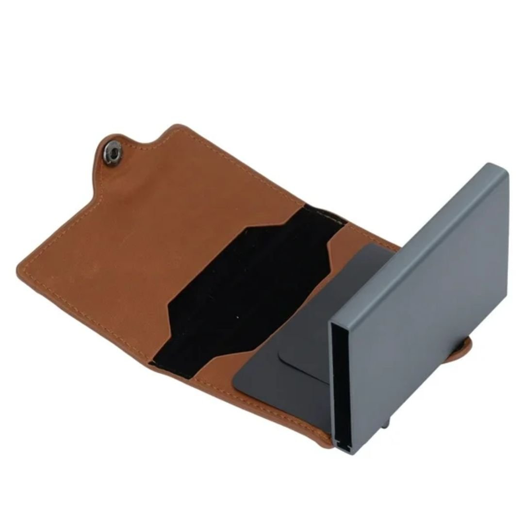 Billetera Porta Tarjetas Automática con Cierre Magnético - PREVENTA