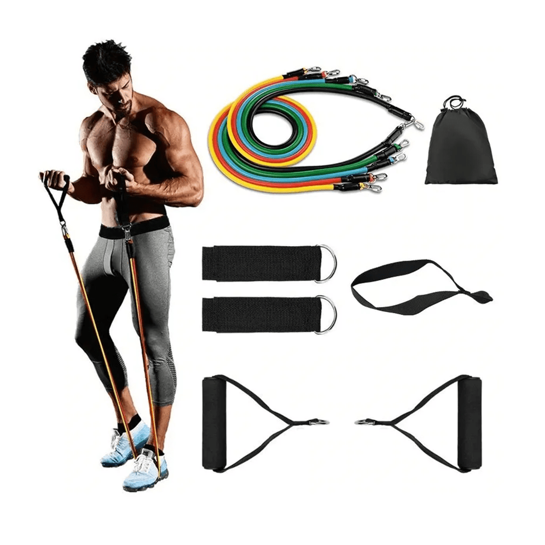 Kit de 5 Bandas Elastizadas con Accesorios