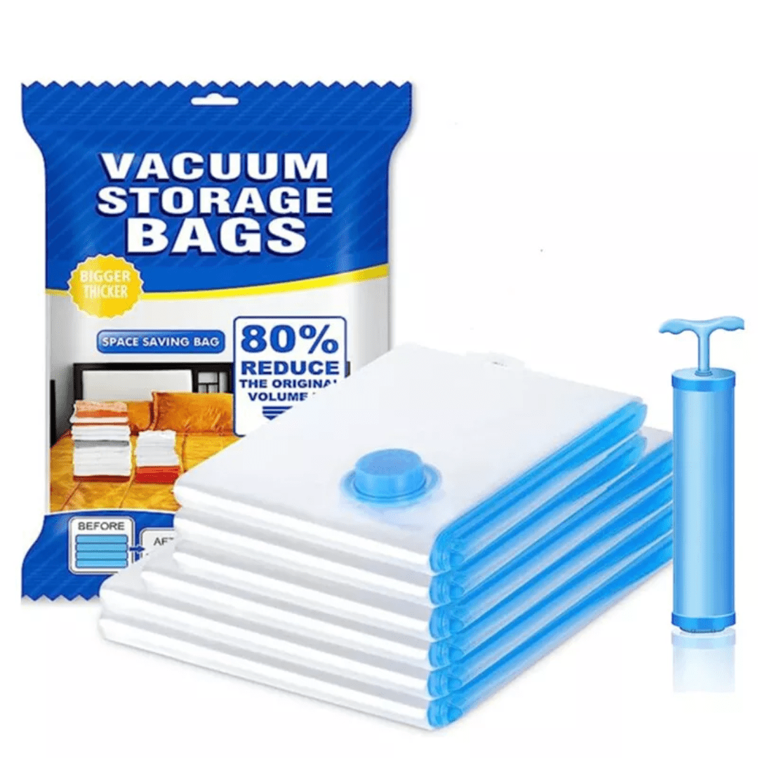 Set de 5 Bolsas al Vacío con Succionador