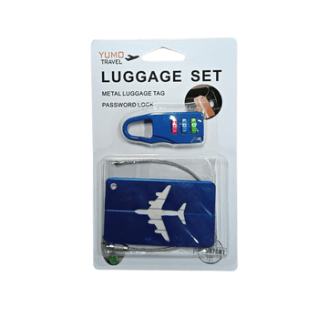 Set Tag Identificador de Equipaje con Candado