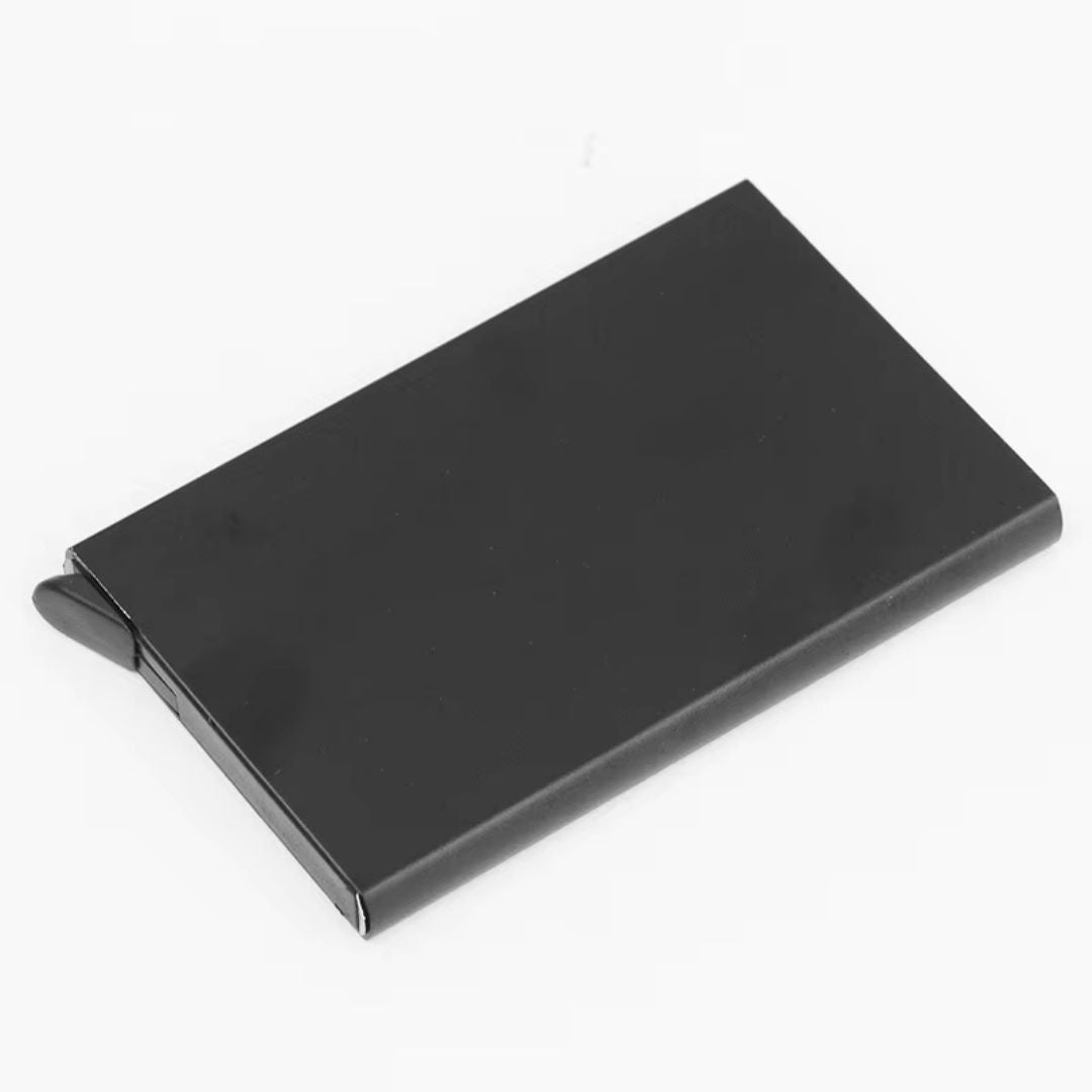 Tarjetero Metálico con Boton - PREVENTA