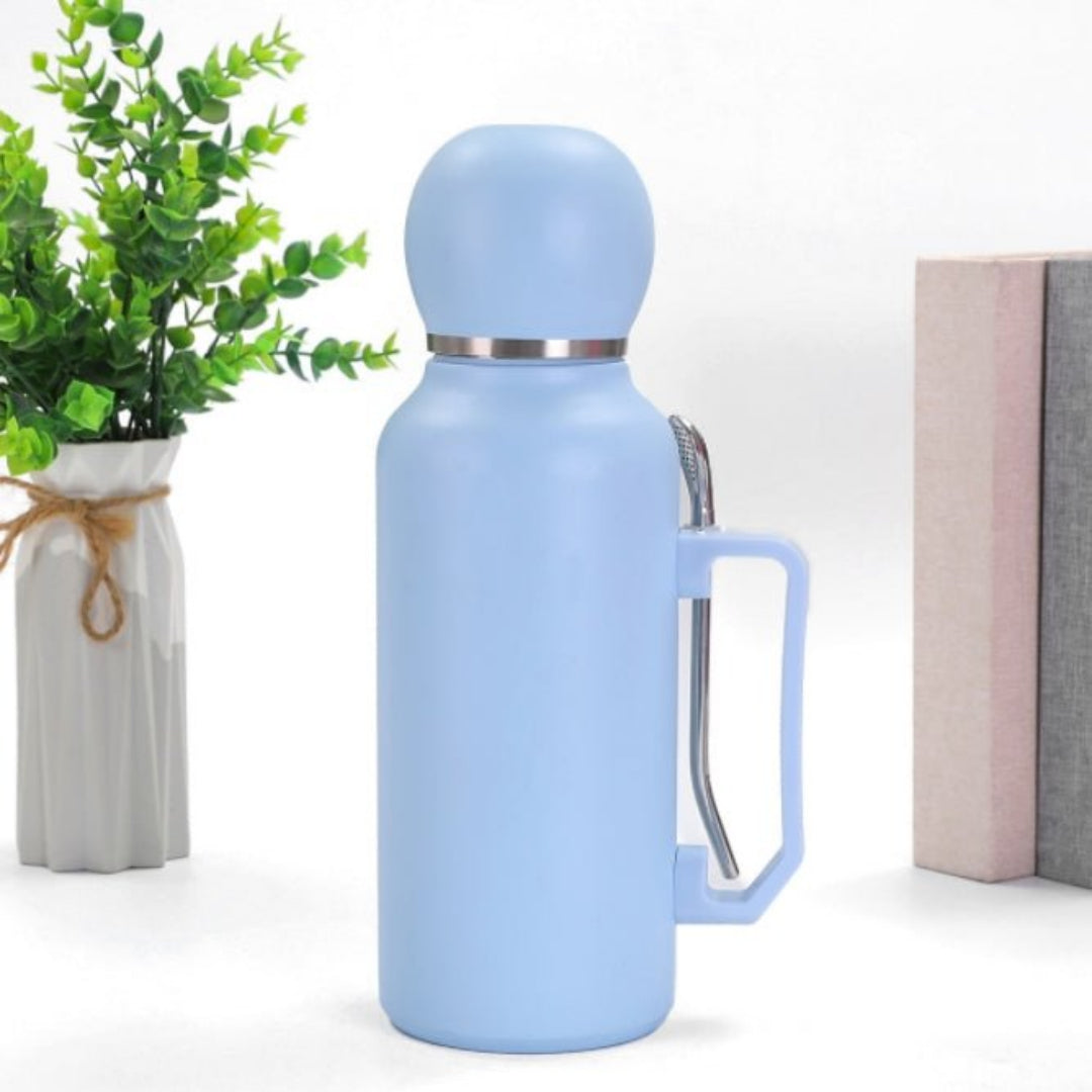 Combo de termo con mate y bombilla hermoso