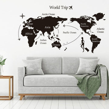 Vinilo Adhesivo Mapa Viajero