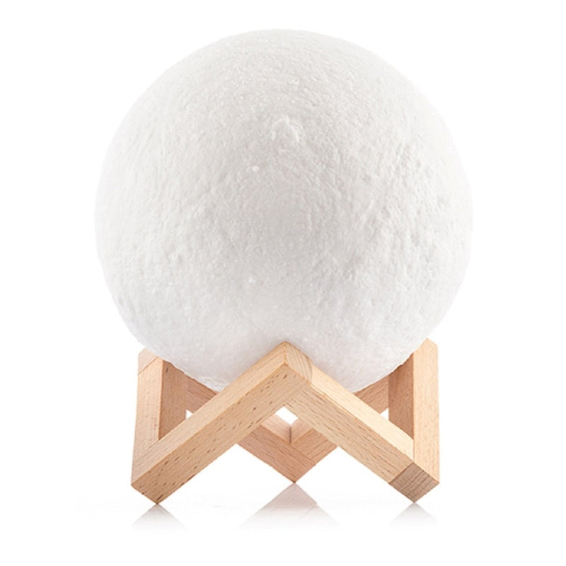 Luna de 15 cm de impresora 3D con Base en base de madera