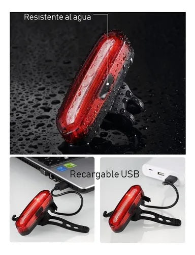 Luz Led Para Bicicleta Recargable USB